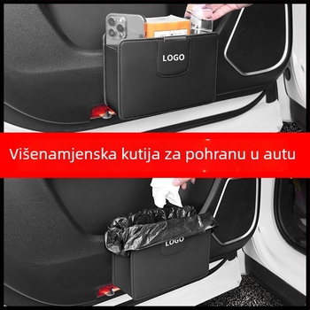 Viseći kutija za pohranu za stražnji dio automobila sa držačem za smeće i za čaše — vodootporna, otporna na tlak, prilagodljiva