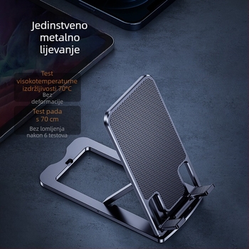 Stalak za stolno postavljanje mobilnih telefona i tableta, aluminijska legura, univerzalni dizajn, mogućnost prilagodbe, Semida sheng