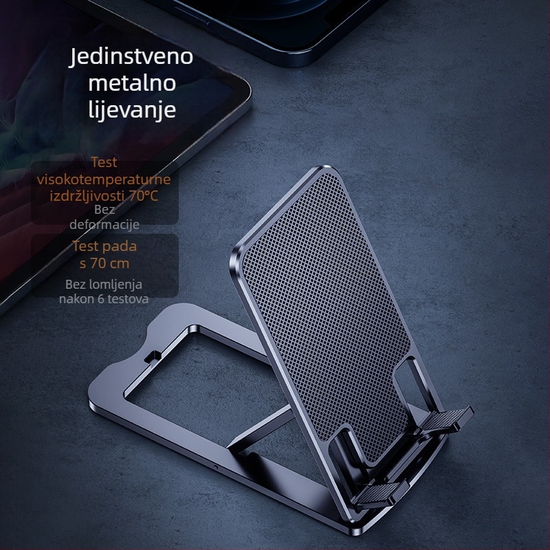 Stalak za stolno postavljanje mobilnih telefona i tableta, aluminijska legura, univerzalni dizajn, mogućnost prilagodbe, Semida sheng