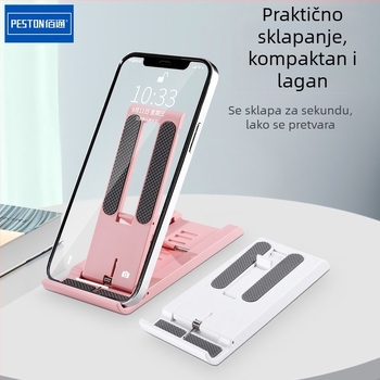Stolna držač za mobitel i tablet, sklopiva, kompaktna, push-pull mehanizam, plastika