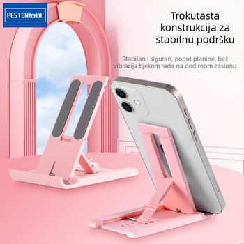 Stolna držač za mobitel i tablet, sklopiva, kompaktna, push-pull mehanizam, plastika