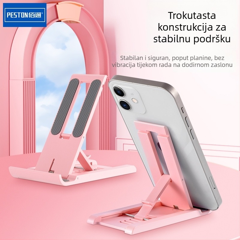 Stolna držač za mobitel i tablet, sklopiva, kompaktna, push-pull mehanizam, plastika