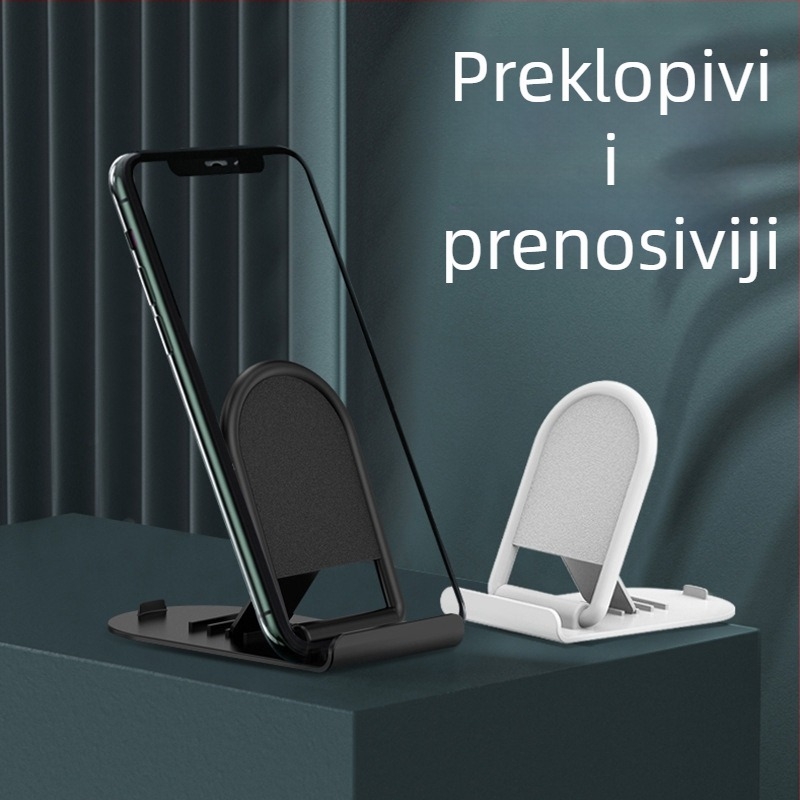 Stolni stalak za telefon i tablet, sklopiv, prenosiv, univerzalni dizajn, plastična konstrukcija