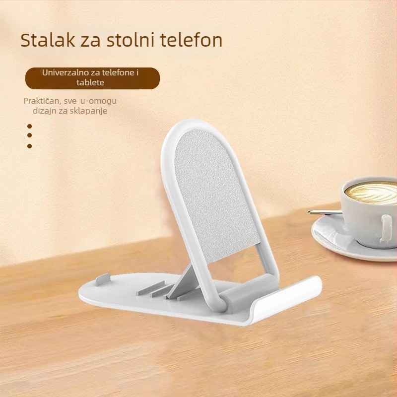 Stolni stalak za telefon i tablet, sklopiv, prenosiv, univerzalni dizajn, plastična konstrukcija