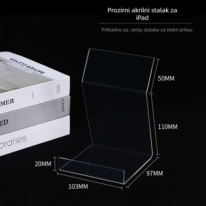 Akrilni držač za tablet, dvostrani stolni, kompatibilan s iPadom, više modela