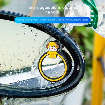 Bevis auto retrovizor, 360° prilagodljiv, široko vidno polje, vakuumska montaža