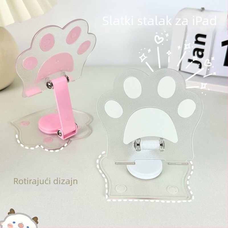 Prozirna stolna držač za mobitele i tablete u crtani stilu