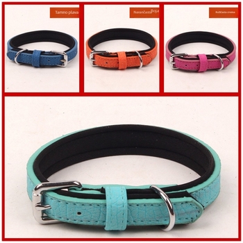 PU kožna ogrlica za psa – jednofarbni uzorak, za pse, licencirana privatna oznaka
