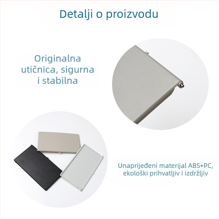 Poklopac za ogledalo za šminku u sunčanom viziru za Peugeot 308S/408/508/4008/3008, bez osvjetljenja, snap-on ugradnja