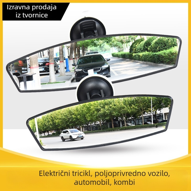 Širokokutno retrovizor sa snažnom usisnom čašom za unutarnju upotrebu – pomoćni retrovizor za parkiranje unatrag