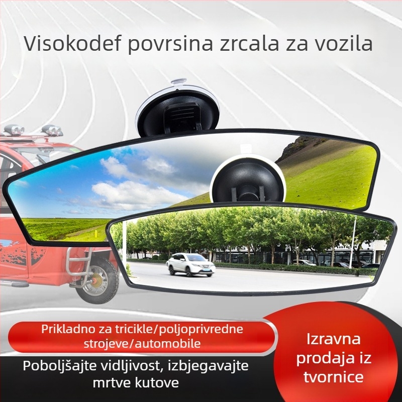 Širokokutno retrovizor sa snažnom usisnom čašom za unutarnju upotrebu – pomoćni retrovizor za parkiranje unatrag