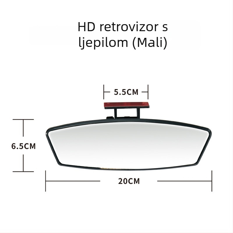 Širokokutno retrovizor sa snažnom usisnom čašom za unutarnju upotrebu – pomoćni retrovizor za parkiranje unatrag