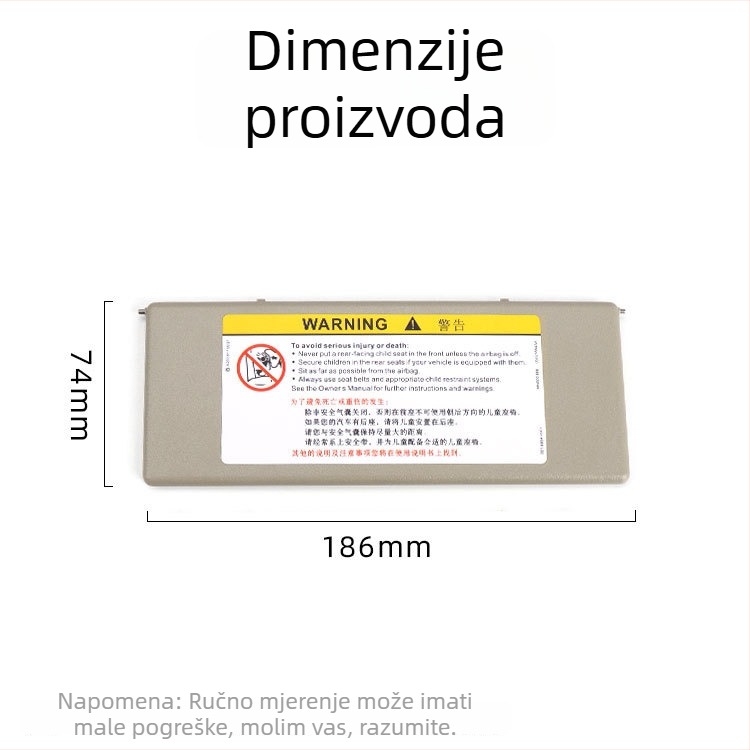 Oukachi kozmetičko ogledalo za poklopac sunčanog vizira – Snap-on ugradnja, kompatibilno s Peugeot 4008/5008/508L/308S i Citroën Tianyi C5