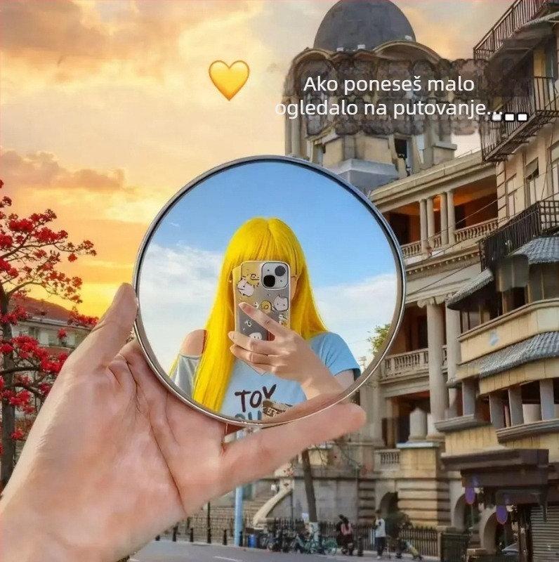 Mini kružno konveksno ogledalo za putničke fotografije — kompaktno, HD odraz (Marka: Friendly; Privatna marka: Ne; Glavna prodajna zona: Ostalo)