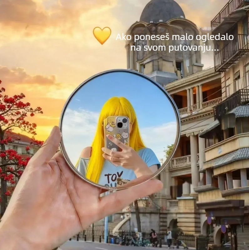 Mini kružno konveksno ogledalo za putničke fotografije — kompaktno, HD odraz (Marka: Friendly; Privatna marka: Ne; Glavna prodajna zona: Ostalo)