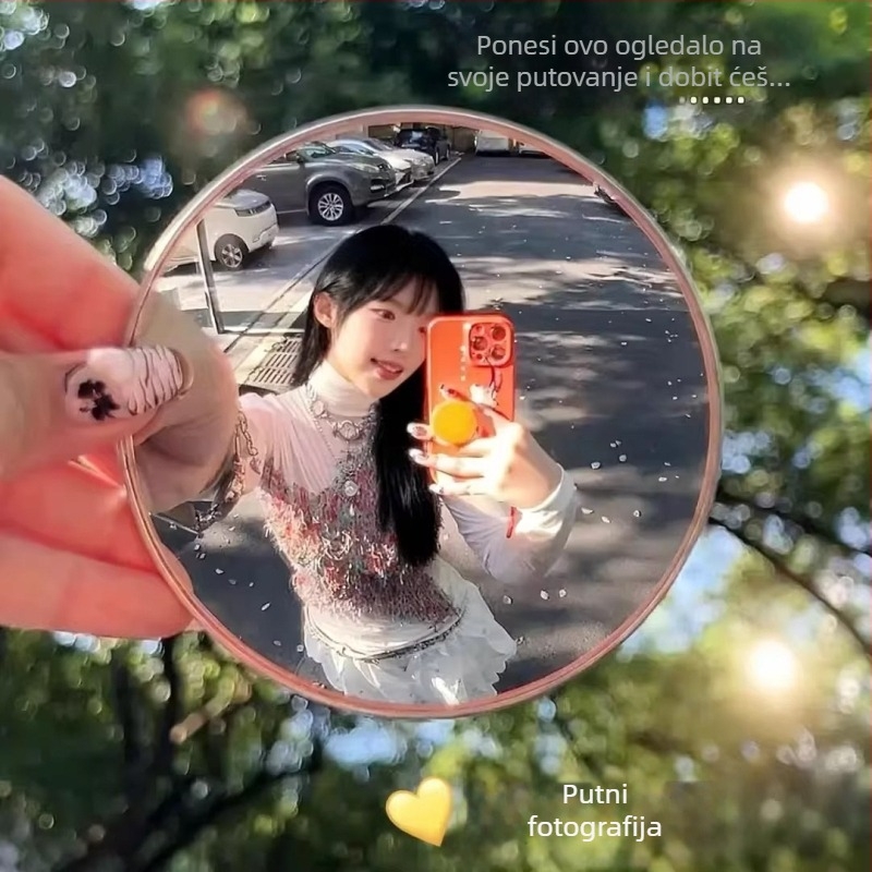 Mini kružno konveksno ogledalo za putničke fotografije — kompaktno, HD odraz (Marka: Friendly; Privatna marka: Ne; Glavna prodajna zona: Ostalo)