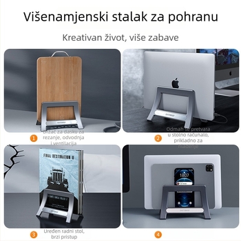 Univerzalni nosač za telefon, tablet i računalo, sklopivi i prenosni, plastični, model 03671, Paifan/Oatsbasf