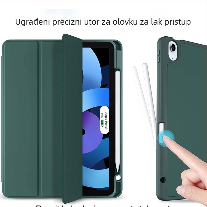 Zaštitno kućište za iPad Air 4/5 s usklađenom bojom, pretinac za olovku, mekana ovojnica, 10,9 inča