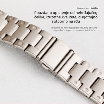 Nerđajući čelični remen za pametni sat, rub s točkicama, kompatibilan s Apple Watch i Huawei GT