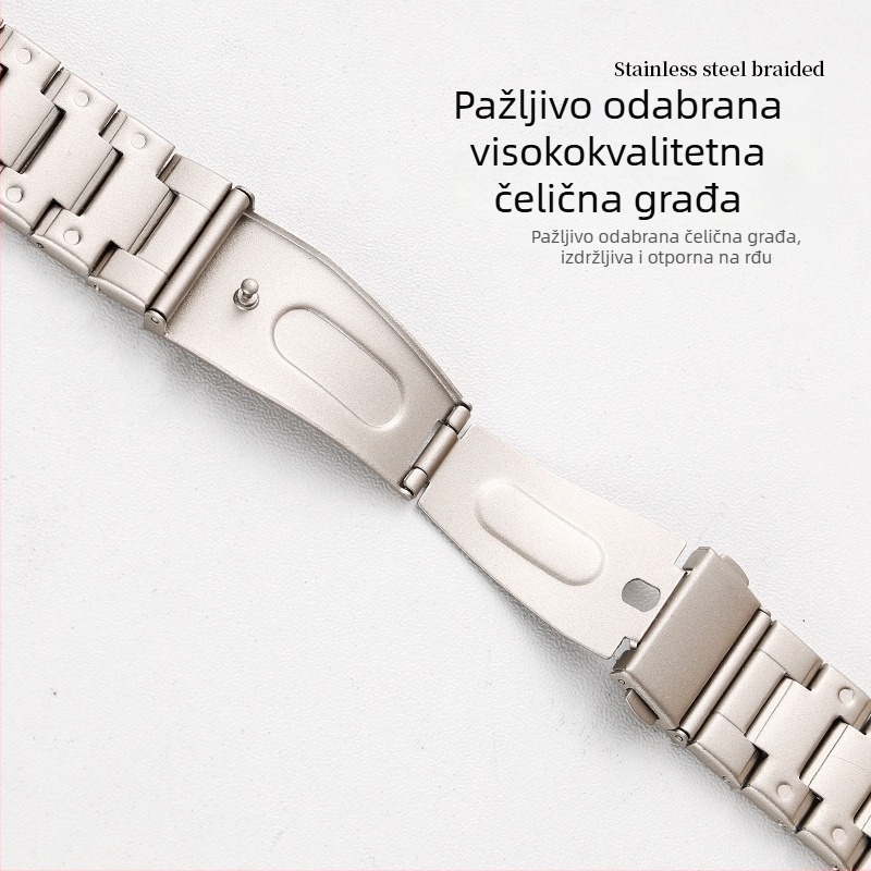 Nerđajući čelični remen za pametni sat, rub s točkicama, kompatibilan s Apple Watch i Huawei GT