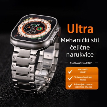 Penghun remen za Apple Watch Ultra od nehrđajućeg čelika s metalnom lancem | Materijal: 29990800995 | Stil: Poslovno