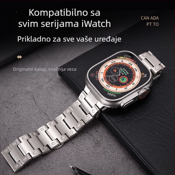 Penghun remen za Apple Watch Ultra od nehrđajućeg čelika s metalnom lancem | Materijal: 29990800995 | Stil: Poslovno