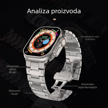 Penghun remen za Apple Watch Ultra od nehrđajućeg čelika s metalnom lancem | Materijal: 29990800995 | Stil: Poslovno