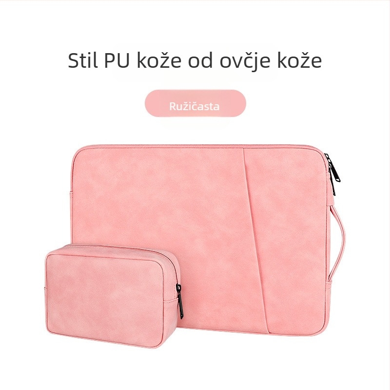Torba za prijenosno računalo s PU kožom u teksturi ovčje kože, lagana zaštita, za 13-inčne prijenosnike