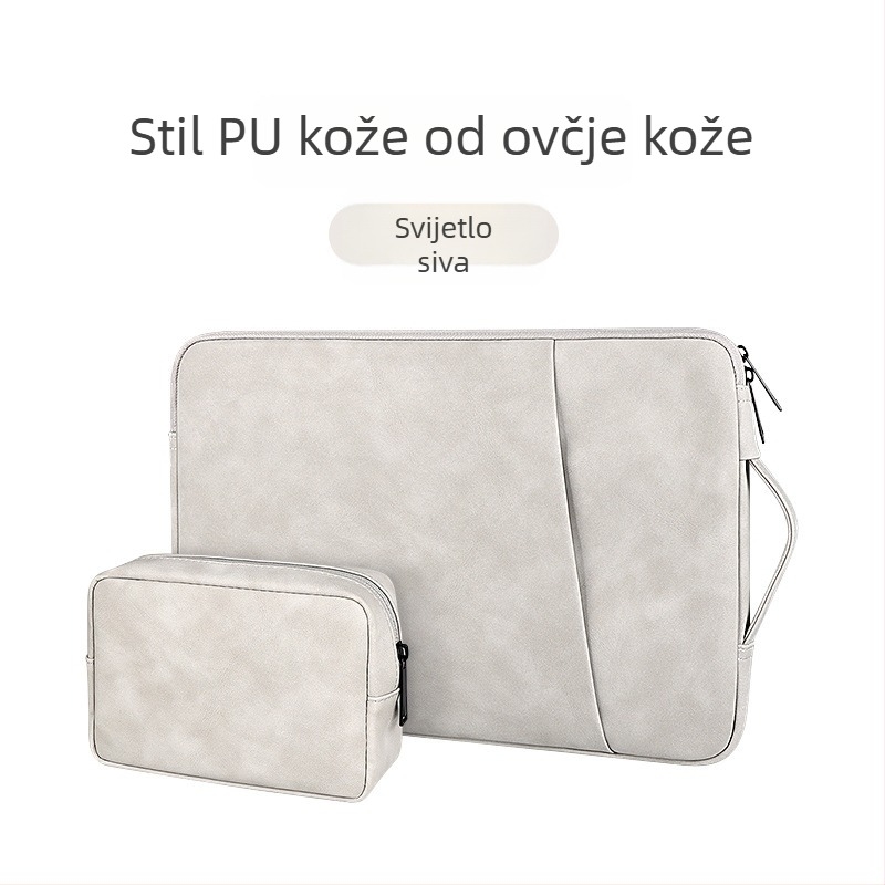 Torba za prijenosno računalo s PU kožom u teksturi ovčje kože, lagana zaštita, za 13-inčne prijenosnike