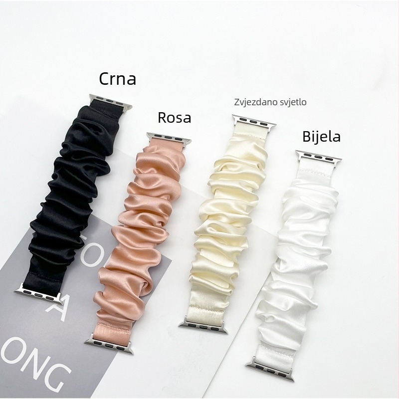 Elastični remen za sat od Mulberry svile za Apple Watch 7/8, jednobojan, 22 mm širina, veličine 38/40/41 mm i 42/44/45 mm