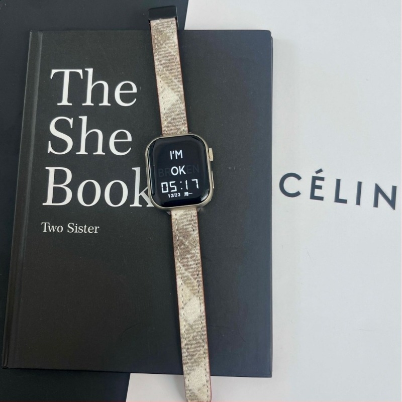 Kožni remen za Apple Watch S10/9 s karirastim uzorkom za jesen i zimu