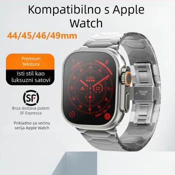 Remen za sat od nehrđajućeg čelika za Apple Watch Ultra – univerzalna prilagodba, Ultra serija, jednostavan stil