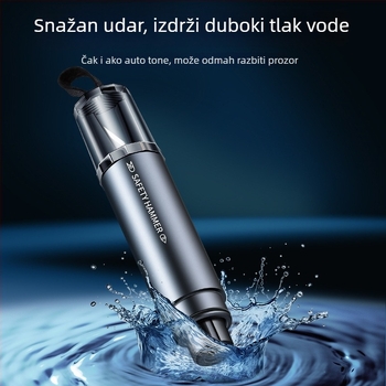 Automobilski sigurnosni čekić za razbijanje stakla (Rongsheng • ABS • 0.2 kg)