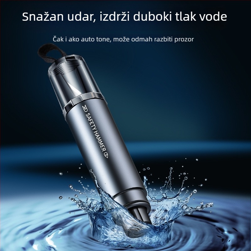 Automobilski sigurnosni čekić za razbijanje stakla (Rongsheng • ABS • 0.2 kg)