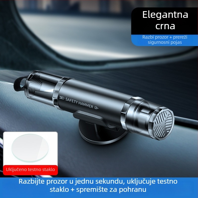 Automobilski sigurnosni čekić za razbijanje stakla (Rongsheng • ABS • 0.2 kg)