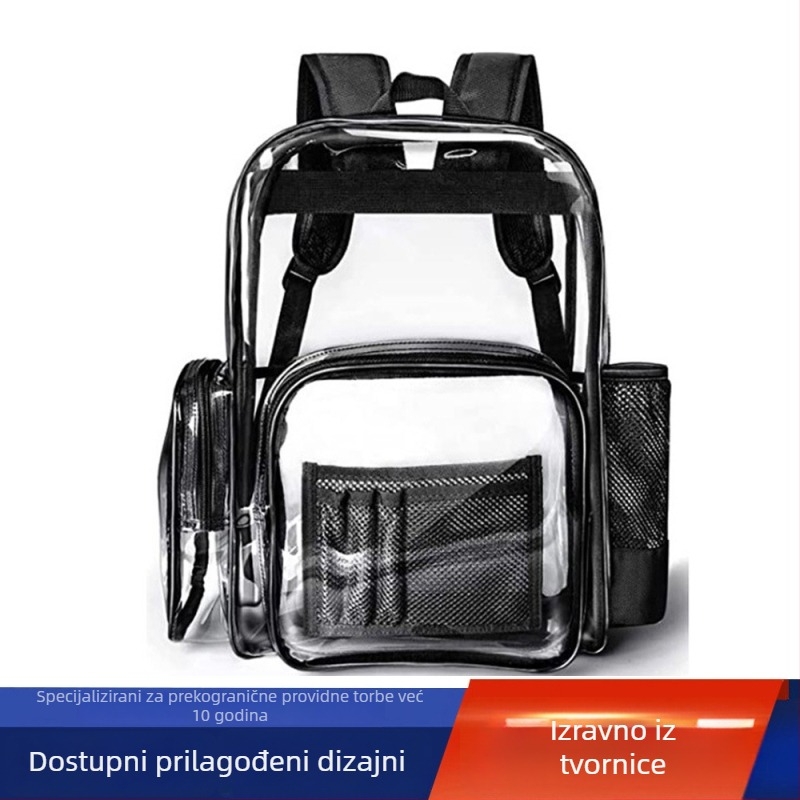 PVC školska torba ruksak, unisex, 20-35L, vodootporna, za 16-inčni laptop