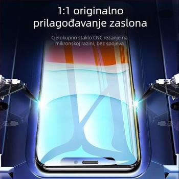 Staklena zaštita od kaljenog stakla za prednju stranu iPhone 11 Pro Max, potpuno pokrivanje, otpornost na padove, filtr plavog svjetla