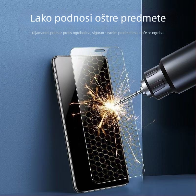 Staklena zaštita od kaljenog stakla za prednju stranu iPhone 11 Pro Max, potpuno pokrivanje, otpornost na padove, filtr plavog svjetla