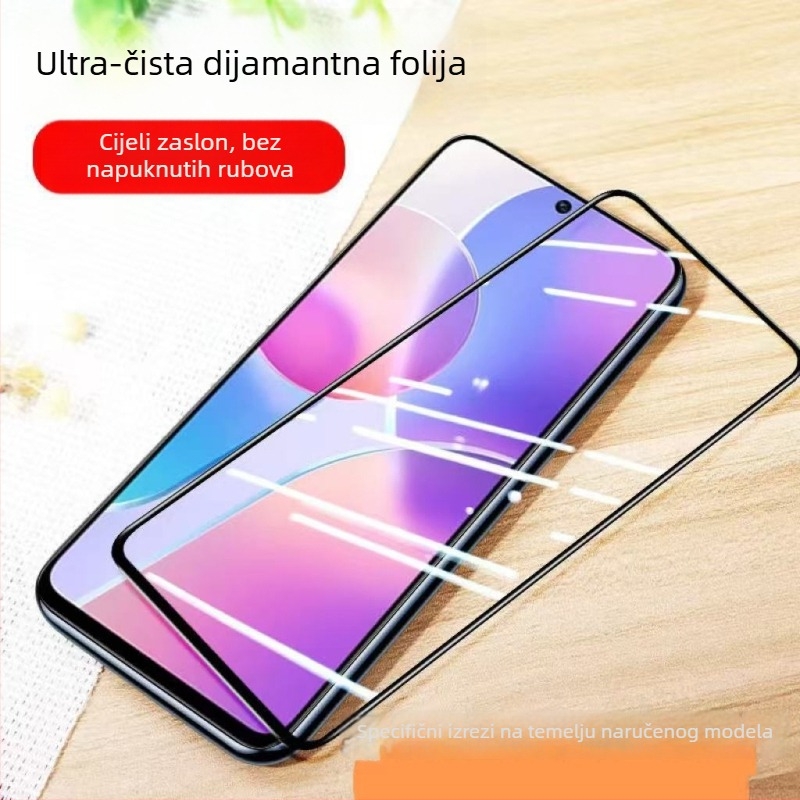 Staklena zaštita od kaljenog stakla za prednju stranu iPhone 11 Pro Max, potpuno pokrivanje, otpornost na padove, filtr plavog svjetla