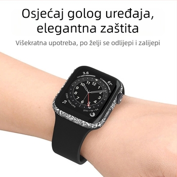 Boja puna naljepnica za okvir Apple Watch 5. generacije uz zaštitni film 3Se4