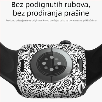 Boja puna naljepnica za okvir Apple Watch 5. generacije uz zaštitni film 3Se4