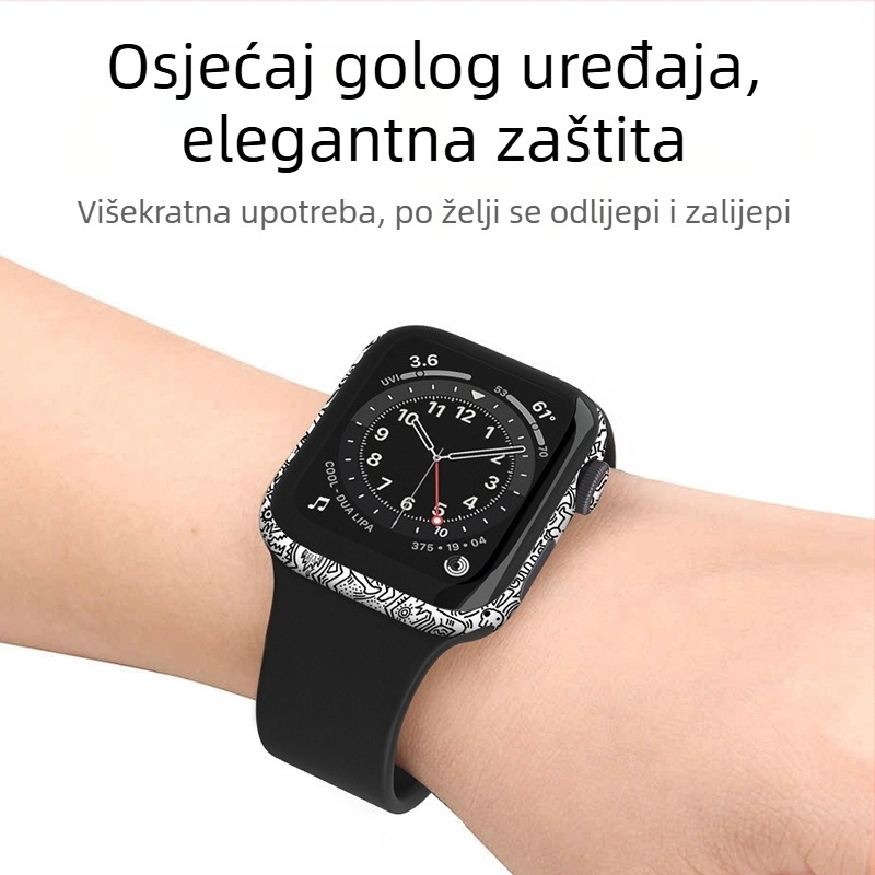 Boja puna naljepnica za okvir Apple Watch 5. generacije uz zaštitni film 3Se4