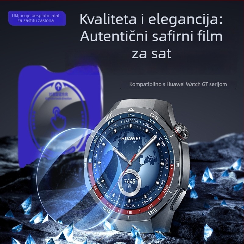 Safirni zaštitni film za Huawei Watch GT5/GT6 Pro, zaštita cijelog zaslona