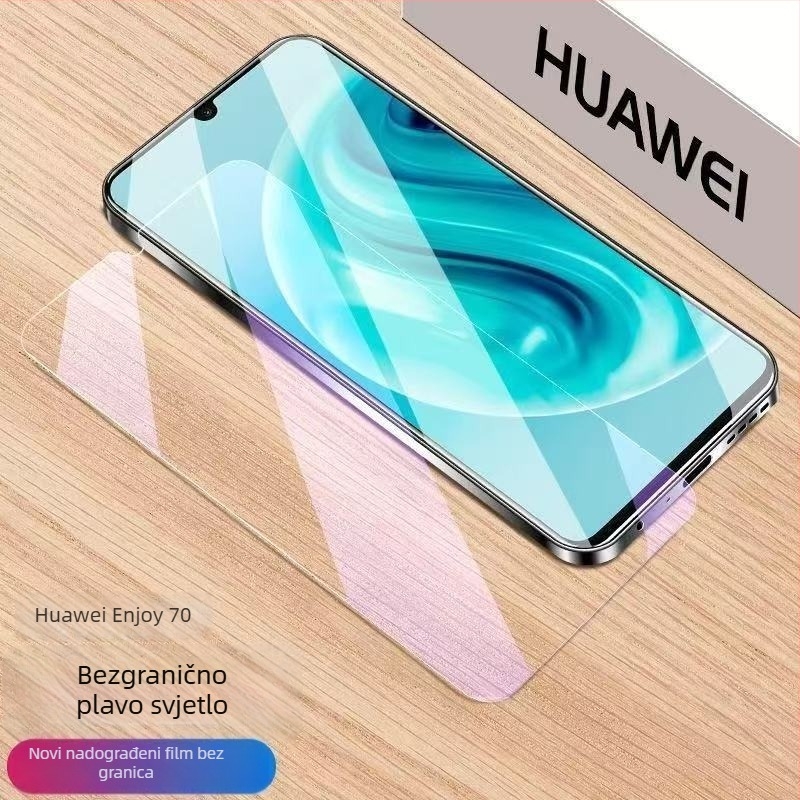 Kaljeno staklo zaštitnik zaslona za Huawei Enjoy 70 (70Z/PRO/S) – potpuno pokriće, otporno na padove, HD, protiv plavog svjetla