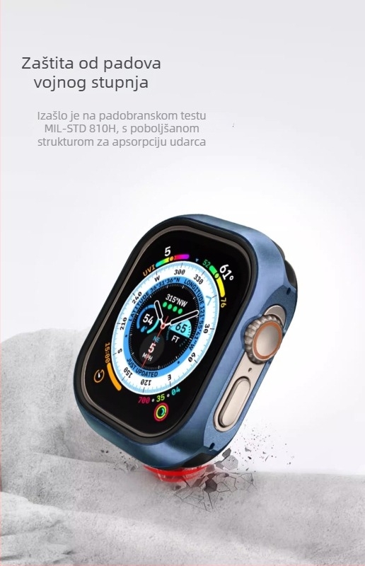Metalno kućište za Apple iWatch – dvostruki dizajn, konstrukcija od aluminijsko-titanskog legura, TPU materijal