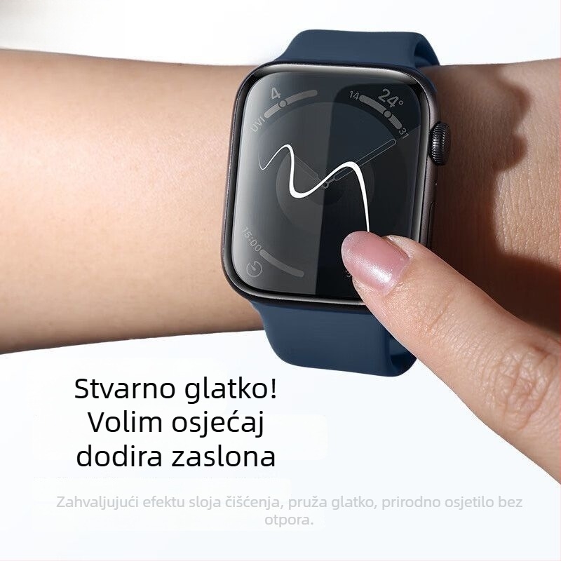 Zaštitna folija za Apple Watch PET – Cijeli zaslon, Otporan na padove, Mikrokrystalni film
