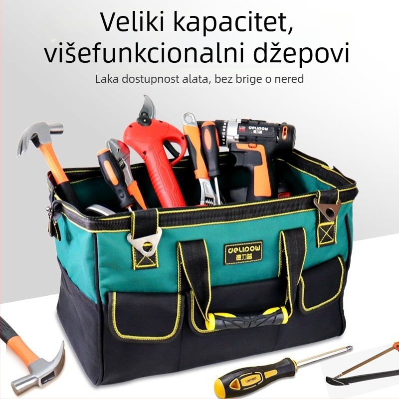 Delip Torba Za Alate - Prijenosna Velika Kutija Za Pohranu Alata Za Dom, Auto i Vrt | PP Okvir | Nosivost 250 kg