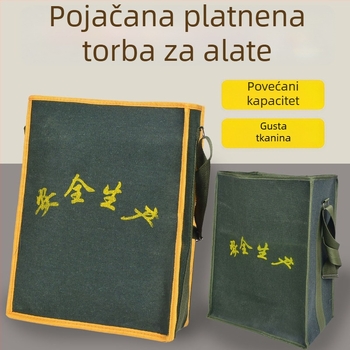 Čvrsta platnena torba za alat s učvršćenom konstrukcijom za elektrikare i stolare
