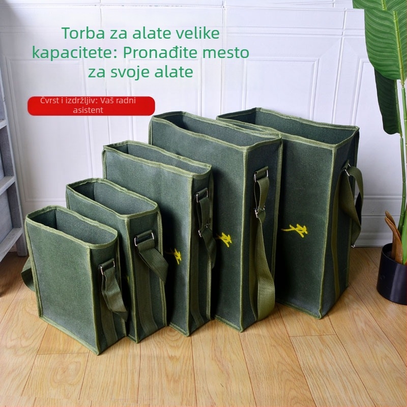 Čvrsta platnena torba za alat s učvršćenom konstrukcijom za elektrikare i stolare