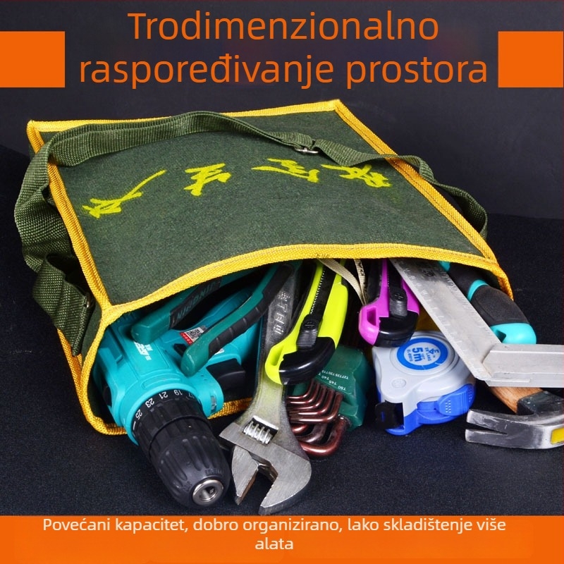 Čvrsta platnena torba za alat s učvršćenom konstrukcijom za elektrikare i stolare